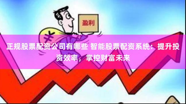 正规股票配资公司有哪些 智能股票配资系统：提升投资效率，掌控财富未来